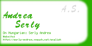 andrea serly business card